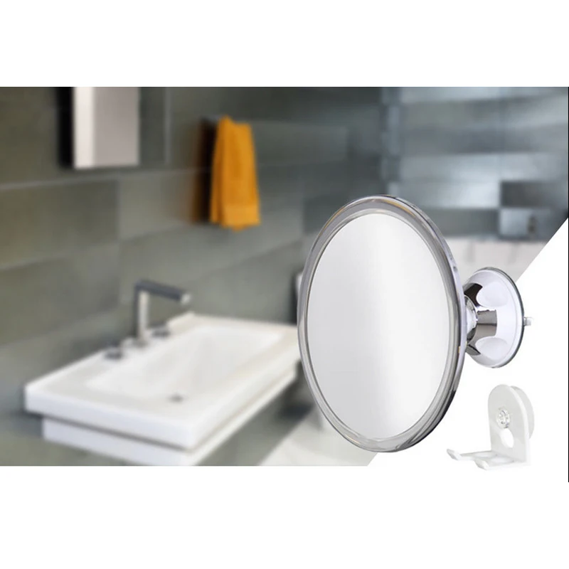 360 Rotating Bathroom Powerful Sucker Bath Mirrors Fogless Bath Shower Mirrors Anti-Fog Make Up Mirror with Shaver Holder