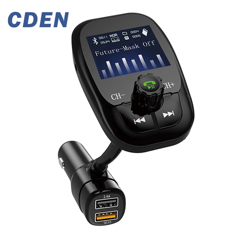 Беспроводной 3,0 быстрый заряд в автомобиле Bluetooth fm-передатчик радио адаптер автомобильный комплект MP3-плеер Hands-Free с ЖК-дисплеем FM34S