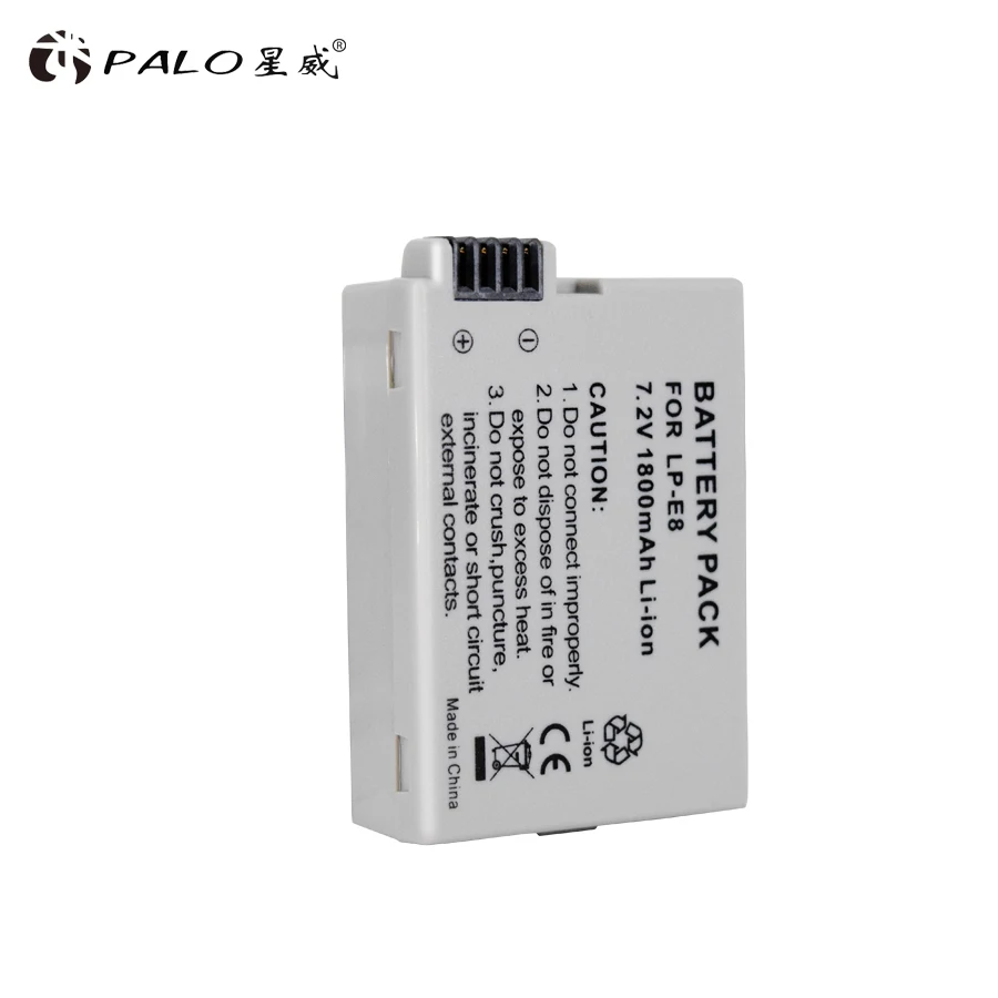 PALO 1/2/4 шт LP E8 батарейный блок Bateria Lp для Canon 550D 600D 650D 700D X4 X5 X6i X7i T2i T3i T4i T5i DSLR