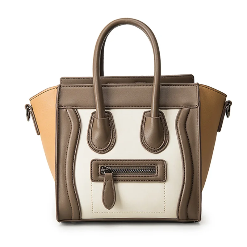 Bolsos Mujer 2017 Трапеции Смайлик Сумка Люксовый Бренд Pu Кожаные Сумки Женщин Известные