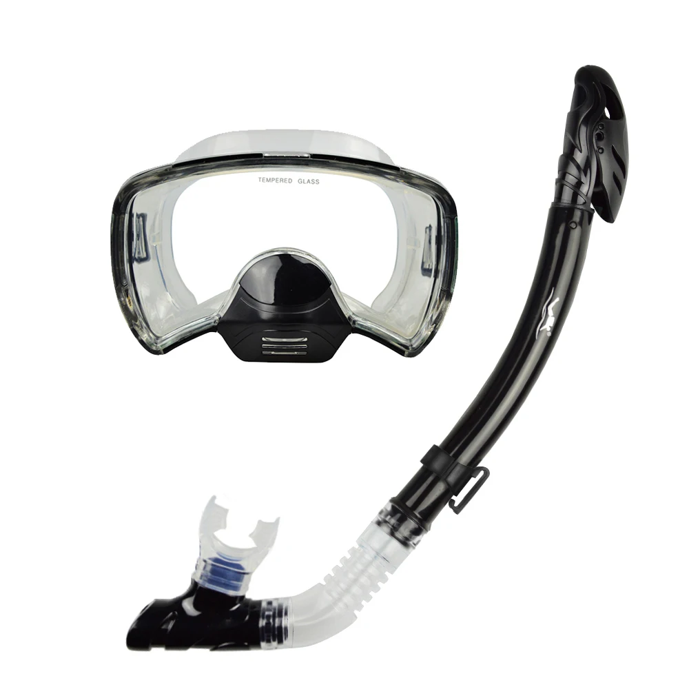 

2015 new snorkeling set silicone mask +silicone black snorkel full face diving equipment MS-27232