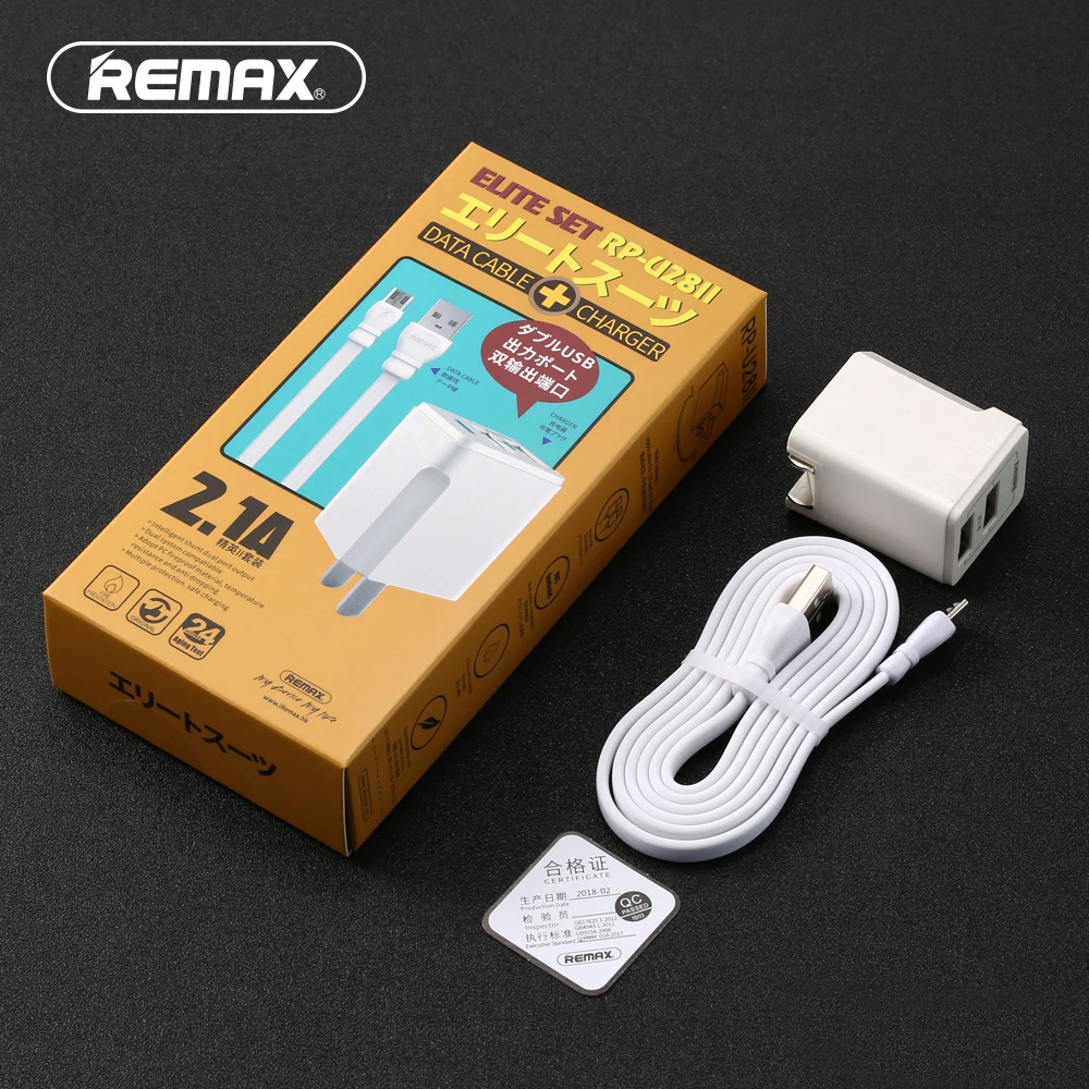 

Remax Travel Charger Micro Data Cable For Samsung Xiaomi Huawei Quick Charging 5V/2.4A Adapter