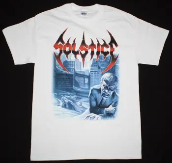 

SOLSTICE 1992 DEATH THRASH METAL MESSIAH PROTECTOR ATHEIST NEW WHITE T SHIRT Summer Short Sleeves New Fashion T-Shirt