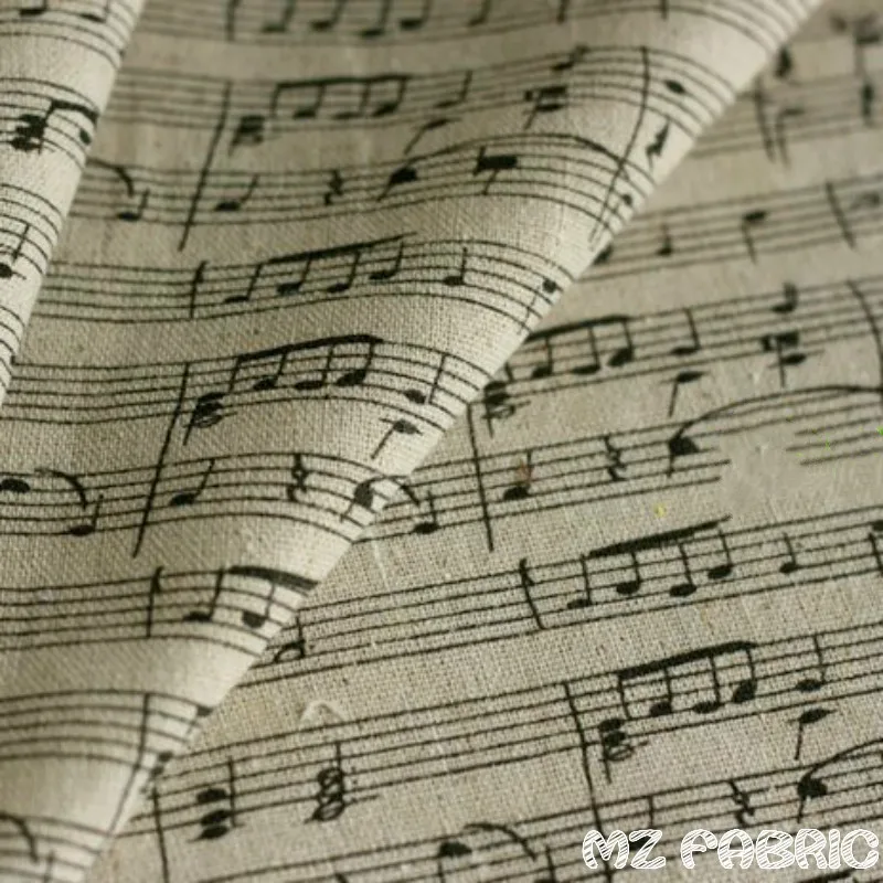 Retro Vintage Cotton Linen Fabric by meter Printing Stave Linen Fabric for DIY sewing home decor cotton fabric 100*150cm Retro Vintage Cotton Linen Fabric by meter Printing Stave Linen Fabric for DIY sewing home decor cotton fabric 100*150cm