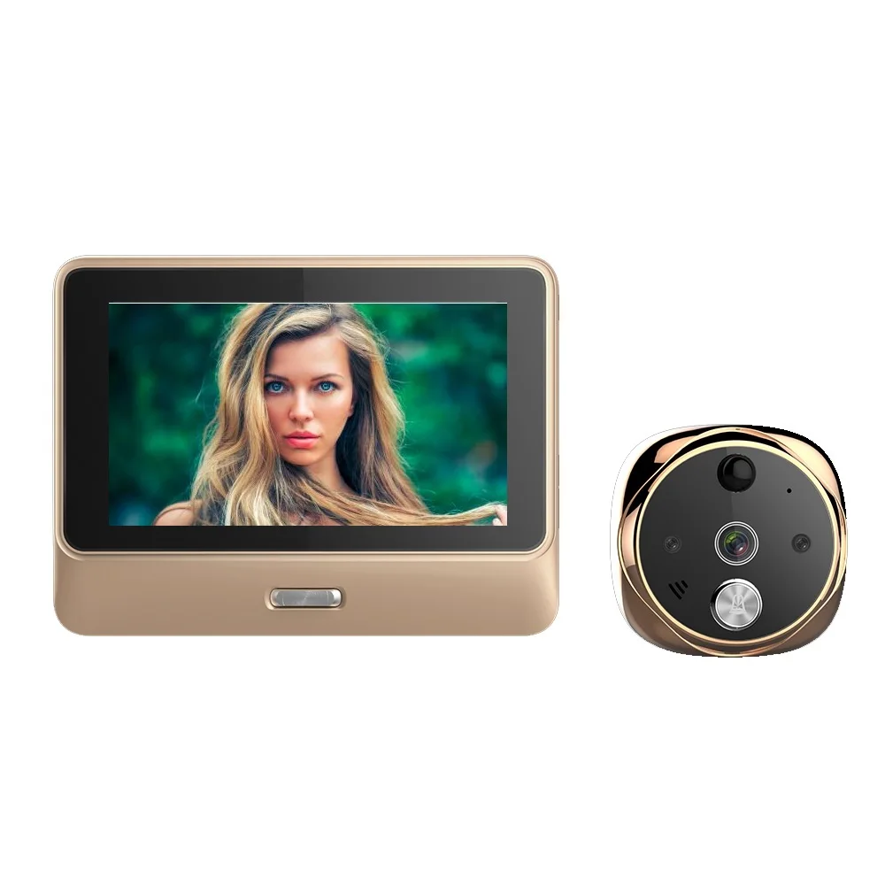 

Doorbell camera wifi video peephole 5.0'' Touchable LCD 720P camera IR Night vision Motion Sensor Intercom wifi door bell camera