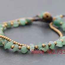 Двойной браслет с подставкой с восковой шнур ручной работы тканый тайский стиль латунный браслет для женщин