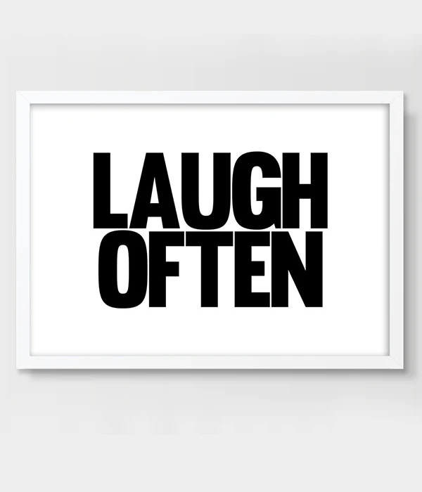 print poster inspirational quote laugh often wall decor poster