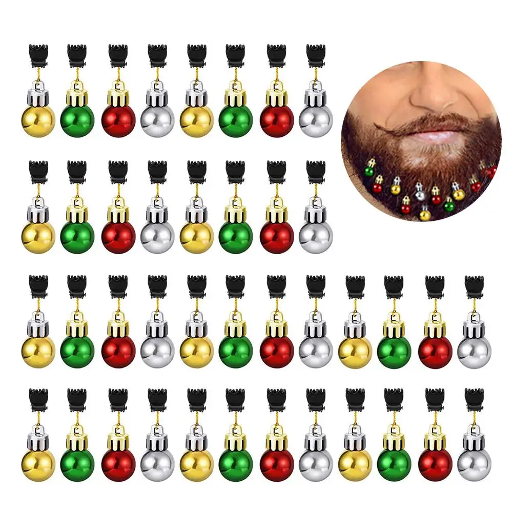 

12 PCS Christmas Round Bulb Clip Beard Ornament 2CM Vibrant Colorful Decorative Round Bulb Clip With Random Color