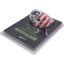 Пищевой TPR оральные зубы защитные губы защита для рта с поясом напечатаны на открытом воздухе тренировочные аксессуары для бокса регби