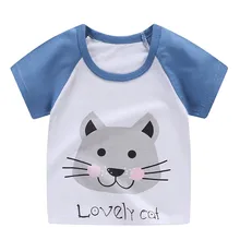 Cotton Infant T-shirt Casual Tee Tops Boy Shirt Summer Baby Boys T Shirt Cartoon Print Short Sleeve Kids Girls T-shirts