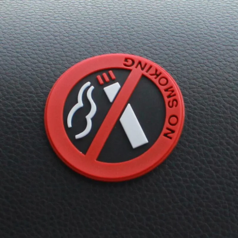

Car NO SMOKING Sign Tips Warning Logo Stickers For Toyota Camry Highlander RAV4 Crown Reiz Corolla Vios Yaris L
