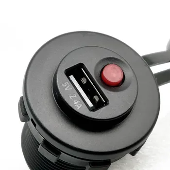 

Switch Button USB Motorcycle Phone Power Supply Charger Waterproof Port Socket Drop Shipping