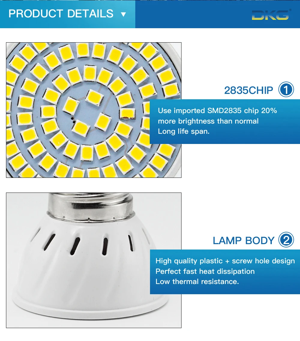 Светодиодная лампа Bombillas 220V 110V E14 E27 GU10 MR16 Светодиодная лампа 2835 SMD 48 60 80 светодиодов Лампа для Люстра внутреннего освещения