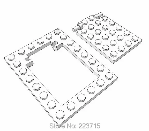 

*Trapdoor 6x8*10pcs DIY enlighten block brick part No.30041+92099 Compatible With Other Assembles Particles