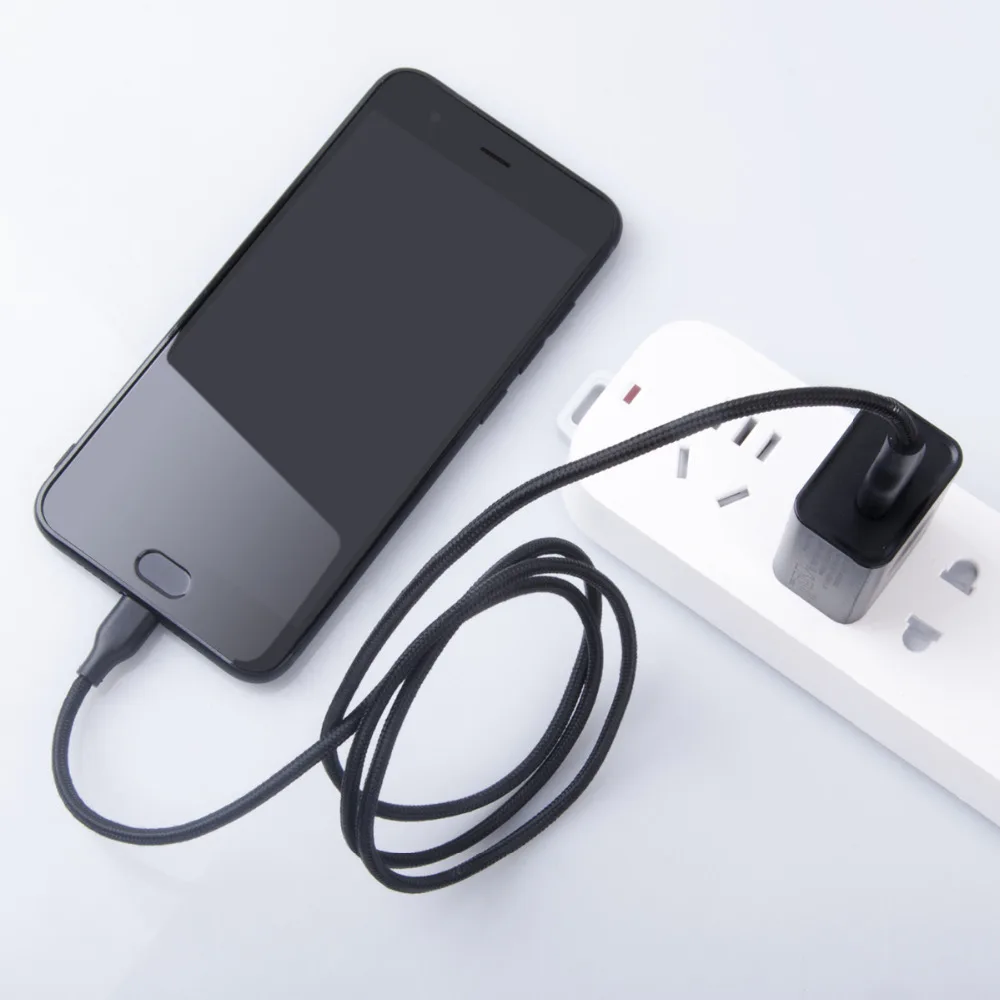 Кабель Micro USB FONKEN, быстрое зарядное устройство, кабель для телефона, Макс. 2,4 А, шнур для зарядки, нейлоновый плетеный провод, кабели для передачи данных для мобильных телефонов Android