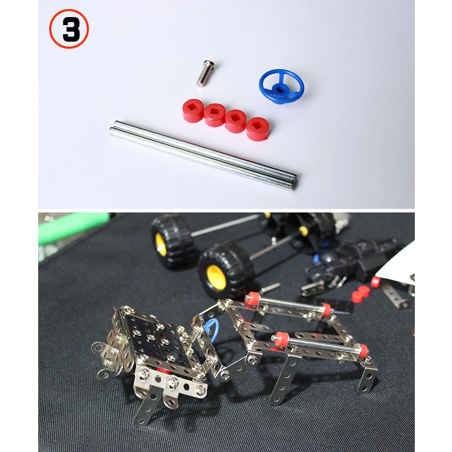 DIY строительный беговой автомобиль металлический Строительный набор, обучающий сборочный металлический джип развивающие игрушки с инструментами игровой набор