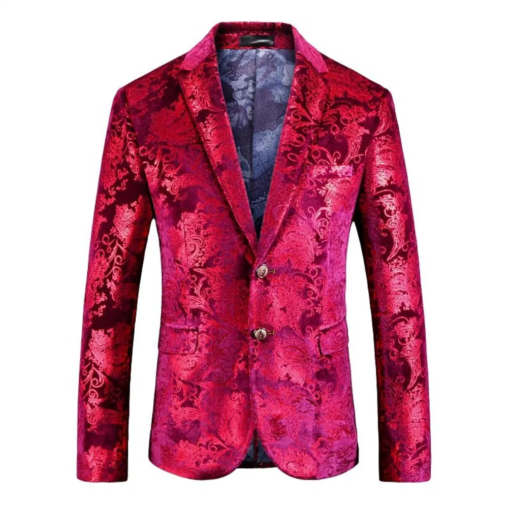 

Men casual style Suit Slim Suits Wedding Party Blazers Jacket Men's Business Groomsman suit Men's fashion print blazer