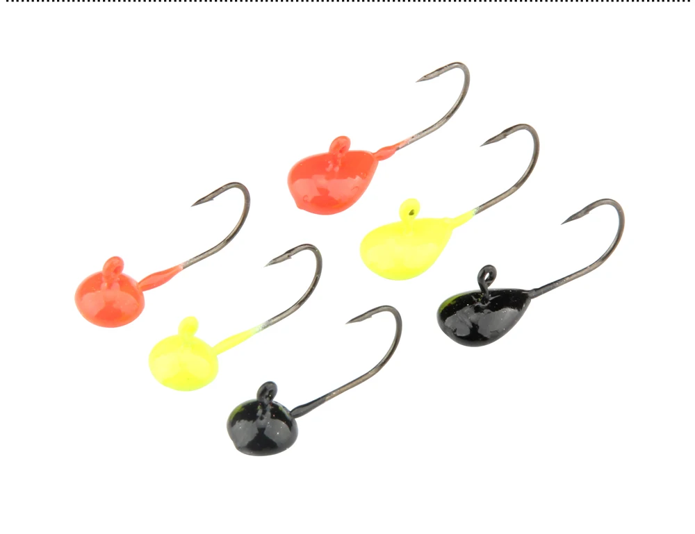 Spinpoler 12PcsLot Winter Ice Fishing Lure Mini Metal Lead Head Hook Bait Jigging Lure Hooks High Quality For Fishing Tackle  (9)