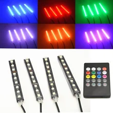 Автомобильный Стайлинг четыре в одном 9/36 светодиодный источник света автомобиля внутренний свет для SUV отделка атмосферная панель неоновая лампа полоса окружающий свет