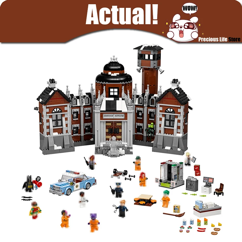 

Lepin 07055 Marvel Super Heroes Batman Movie 1743Pcs Arkham Asylum Building Blocks Bricks hot fun Toys for children 70912