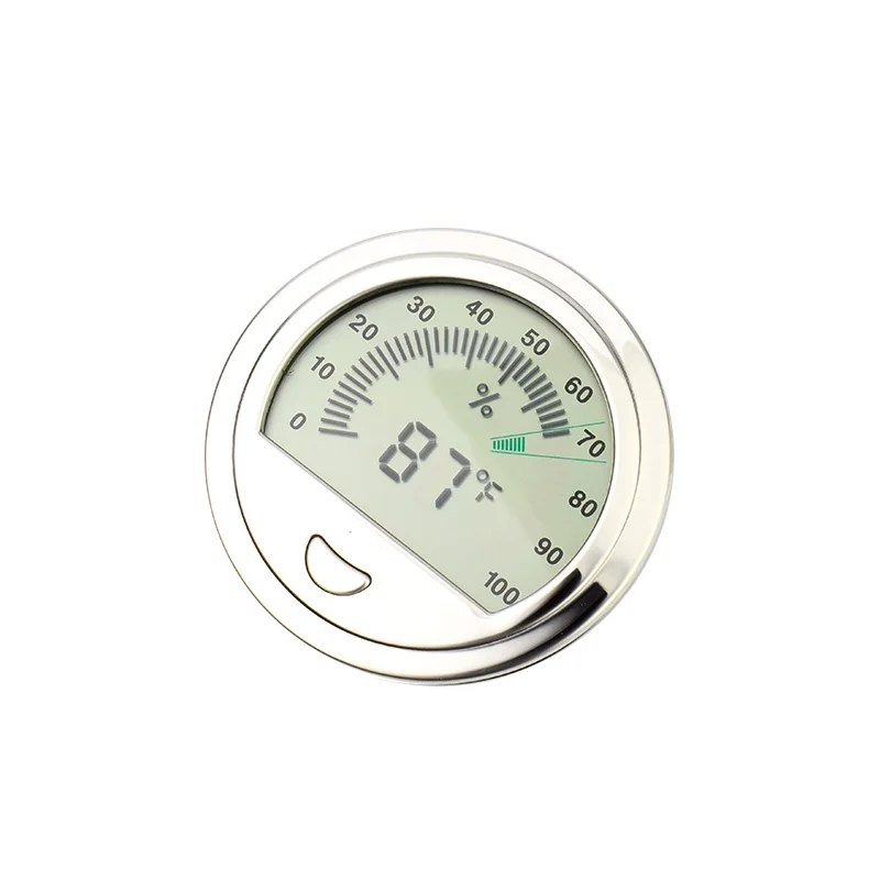 

Wholesale-Nice Accessories MINI Round Digital Humidor Dedicated Homothermal Electronic Accurate Cigar Hygrometer