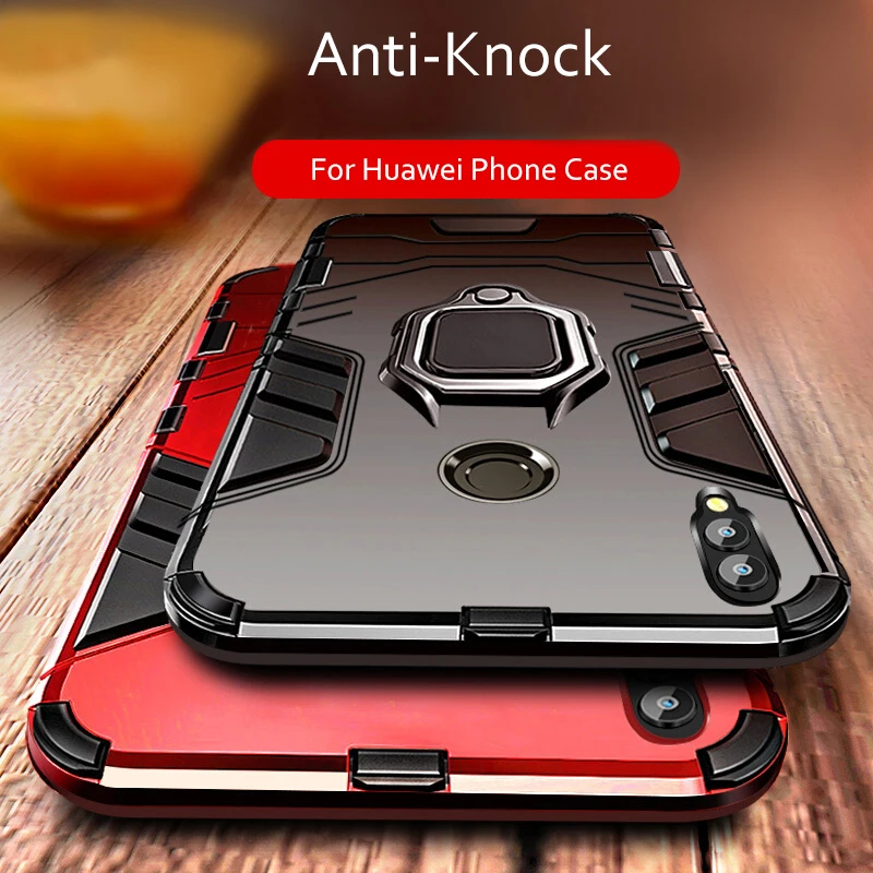 

Luxury Armor Ring Case For Huawei P20 Pro P20 Lite P Smart 2019 Case For Huawei Mate 20 Lite 20 Pro 9 Honor V20 Shockproof CaseS