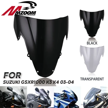 

ABS Plastic Windshield Motorcycle Wind Deflector Spoiler Windscreen For SUZUKI GSXR1000 K3 K4 2003 2004 GSXR 1000