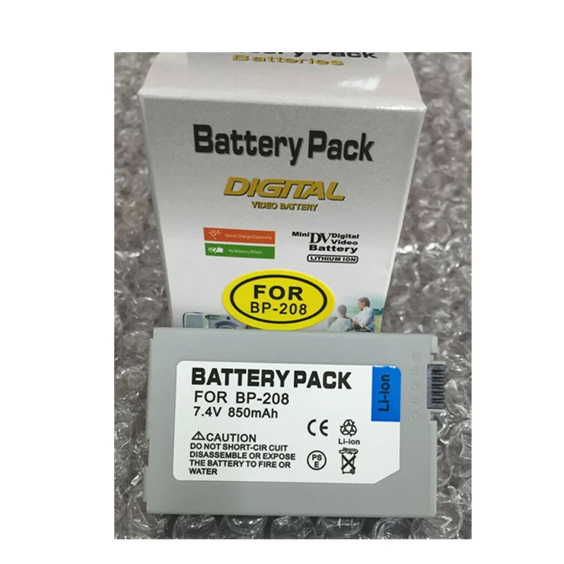 

BP-208 Digital Camera Battery BP208 for Canon DC10 DC100 DC20 DC201 DC210 DC22 Elura100 FVM300 Ivis DC22 DC200