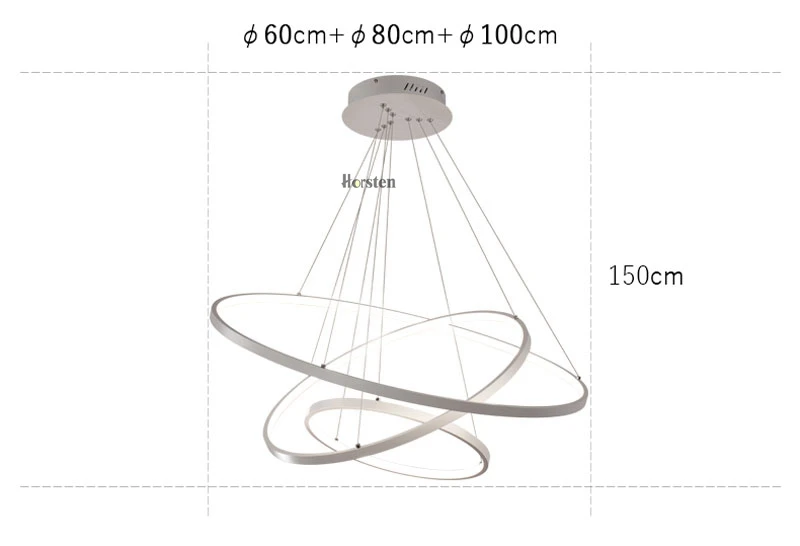 Modern LED Pendant Lights Adjustable 3 Rings Pendant Lamp For Living Room Foyer Dining Room Restaurant Bar Hanging Lighting 220V (14)