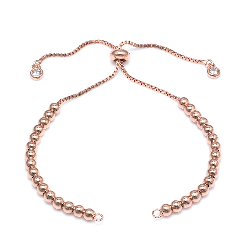 4 цвета золотой серебряный медный бисер регулируемые цепочки аксессуары для самостоятельного изготовления ювелирных изделий женский мужской браслет подарок