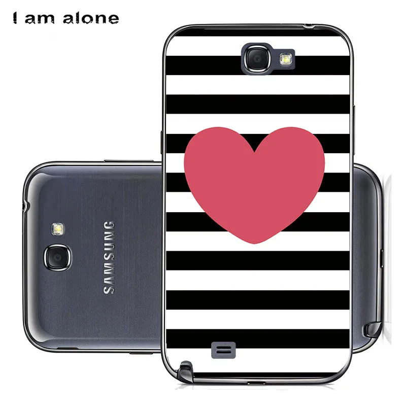 Чехлы для телефонов I am alone для samsung Galaxy Note 2 II N7100, 5,5 дюймов, жесткий пластиковый пакет, Модный Цветной Чехол для мобильного телефона