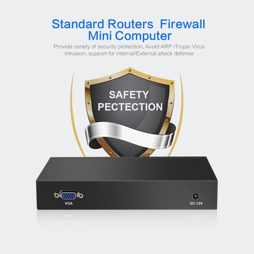 Устройство брандмауэра XCY мини ПК Intel Celeron J1900 J1800 4x Gigabit Ethernet i211 NIC поддержка Pfsense
