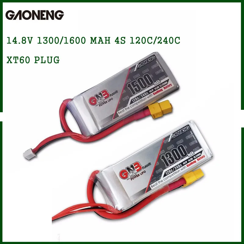 Gaoneng GNB 14 8 V 1500mAh 4S 120C 240C 1300mAH аккумуляторная Lipo батарея XT60 разъем для FPV Racing RC дроны