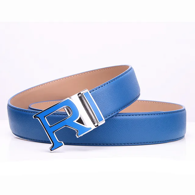2017 free shipping Letter R Belt Unisex High Quality Genuine Leather