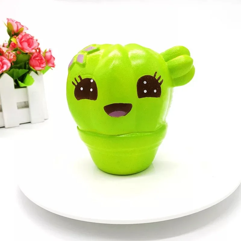 Fun Squishies Cactus Scented Squeeze Healing Squishy Slow Rising Soft Stress Relief Toys Phone Straps Keychain Gift Craft Decors (1)