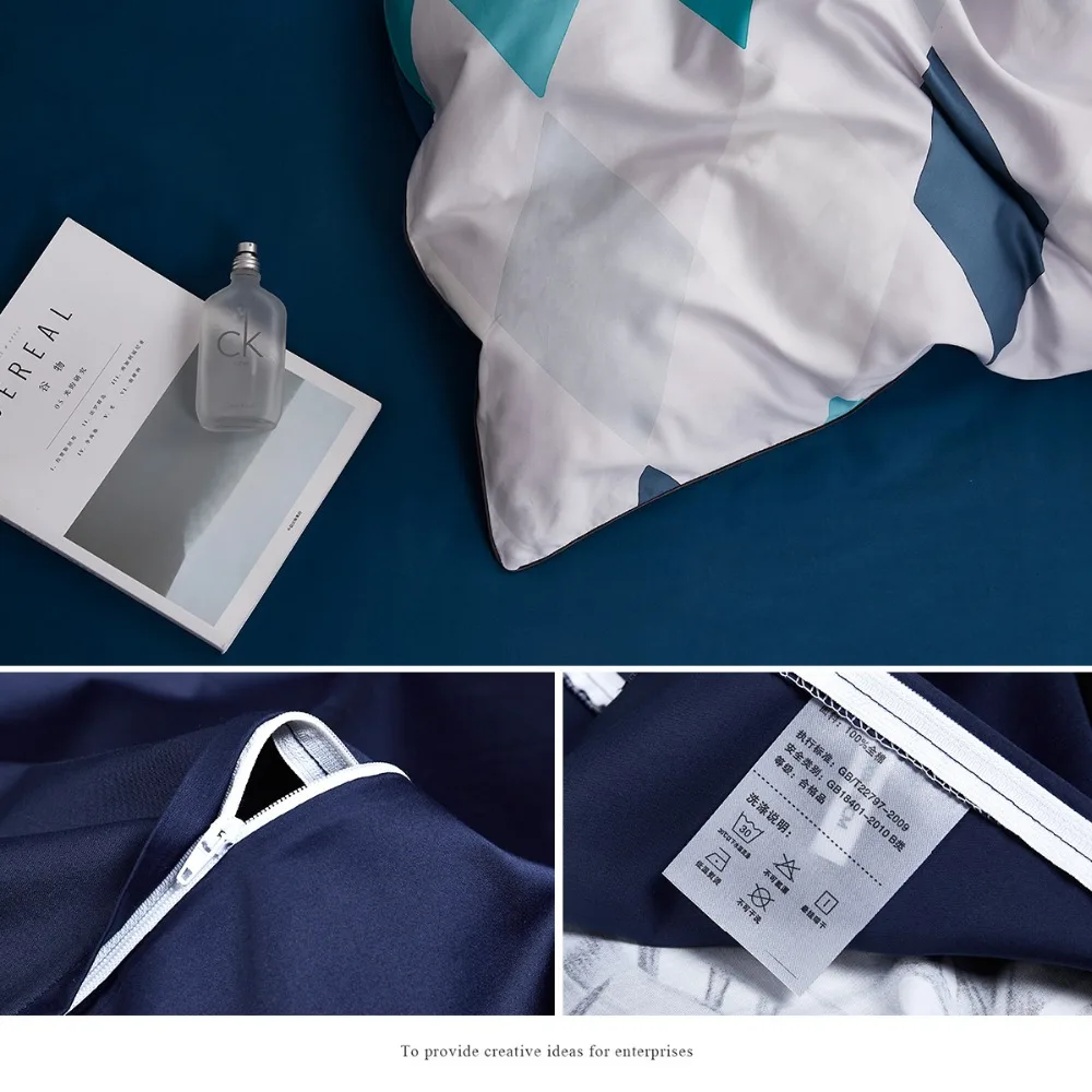 60S Египетский хлопок комплект постельных принадлежностей класса люкс пододеяльник комплекты из 4 предметов(1 одеяло, покрывало, 1 простынь и 2 pilowcases постельное белье из сатина с двойным