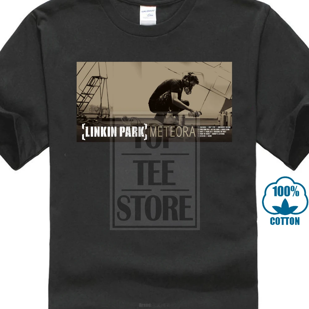

Linkin Park Meteora Men's Black T Shirt Print Poster Music Promo New From Us Newest 2019 Men's Fashion