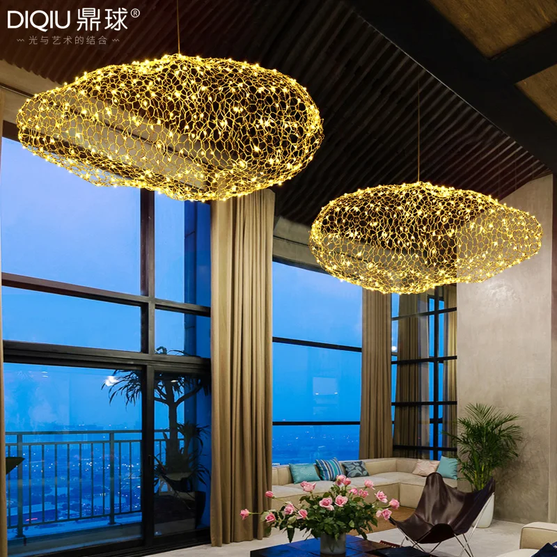

Modern LED pendant lights nordic hotel lobby luminaires restaurant hanging lighting living room fixtures novelty suspended lamps