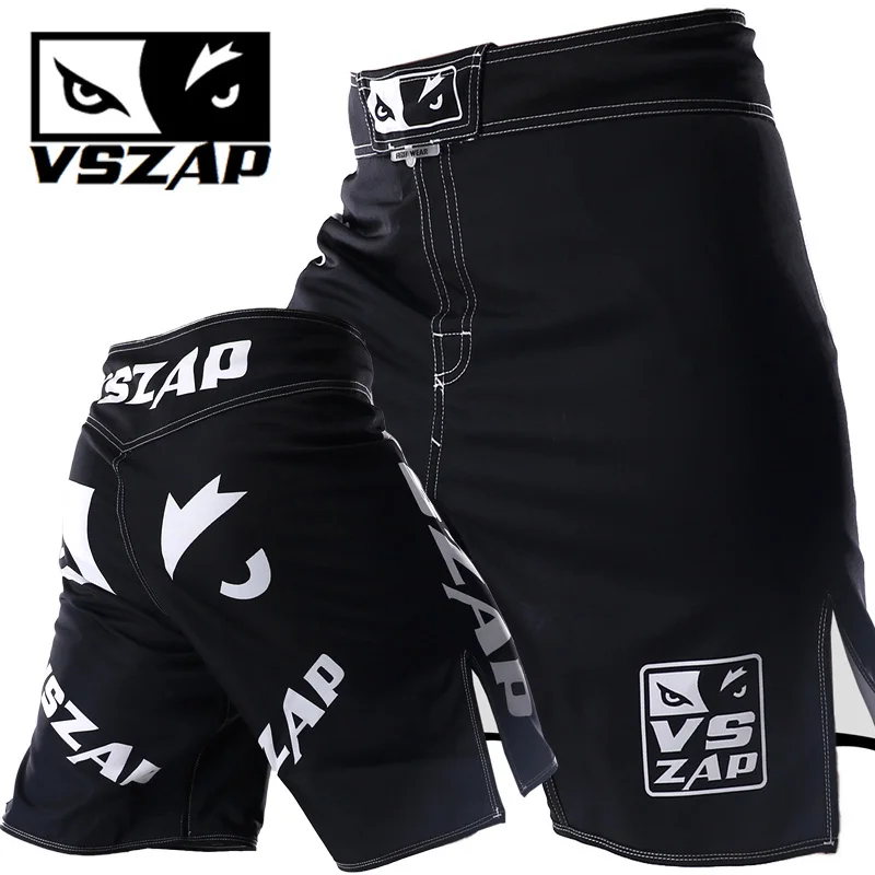 

VSZAP MMA Shorts WOLVE EYES Boxing Trunks Motion Jiu-Jitsu Pants High Quality Muay Thai Shorts Kickboxing MMA Training Fightwear