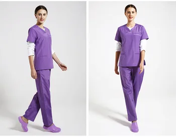 

2017 New Arrival Hospital Surgical Scrub Sets Medical Doctors Nurses Uniform Clothing Sterile Room Clothes Dental Clinic Overall