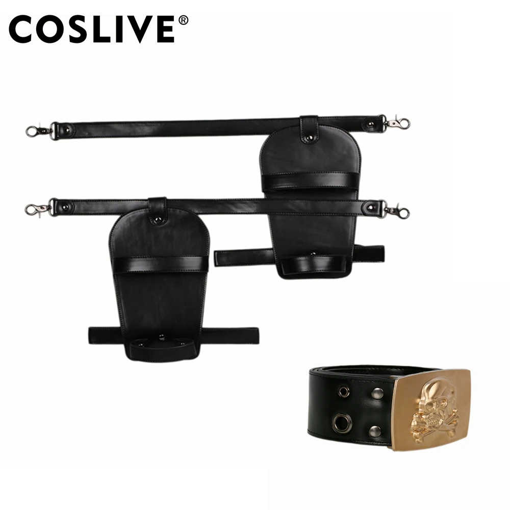 

Coslive Lara Croft Belt Black & Golden Game Tomb Raider Cosplay Costume Accessories Belt Adult Fashion Belts For Halloween Party