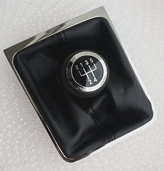 

FAT Free Shipping 5 Speed Car Shift Gear Knob With Chrome Frame For VW Passat B6 CC 3C R36 TDI 2005-2013