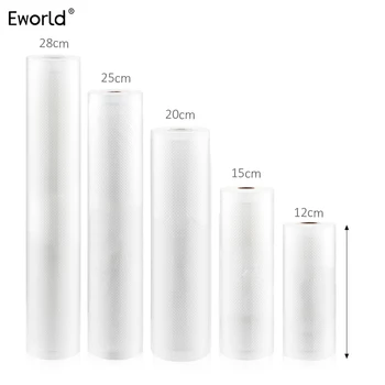 

Eworld 5 rolls a Set 12/15/20/25/28/32*500cm Household Food Vacuum Packing Bag For Vacuum Sealer Vacuum Storage bags