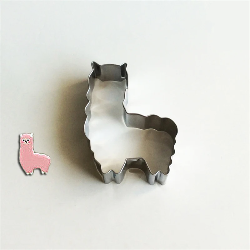 

Alpaca Cookie Cutter Cute Llama Stainless Steel Animals Biscuit Molds Stamp Alpaca Kitchen Animal Sheep Baking Tool Cookie Mold