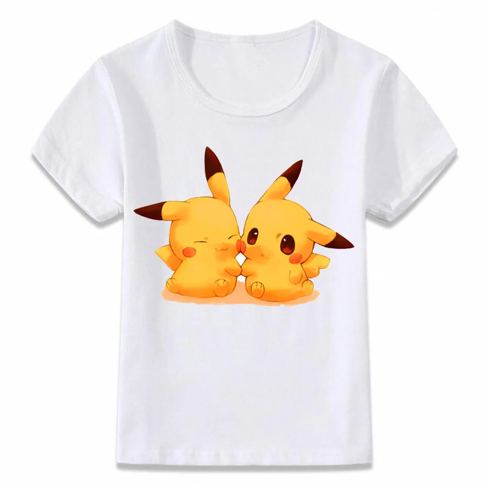 Kids Clothes T Shirt Matryoshka Pikachu Evolution Pichu Pokemon T-shirt for Boys and Girls Shirts Tee oal009 - Цвет: oal009i