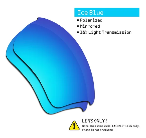 SmartVLT поляризованные Сменные линзы для солнцезащитных очков в стиле полукуртки Окли 2,0 XL-несколько вариантов - Цвет линз: Ice Blue