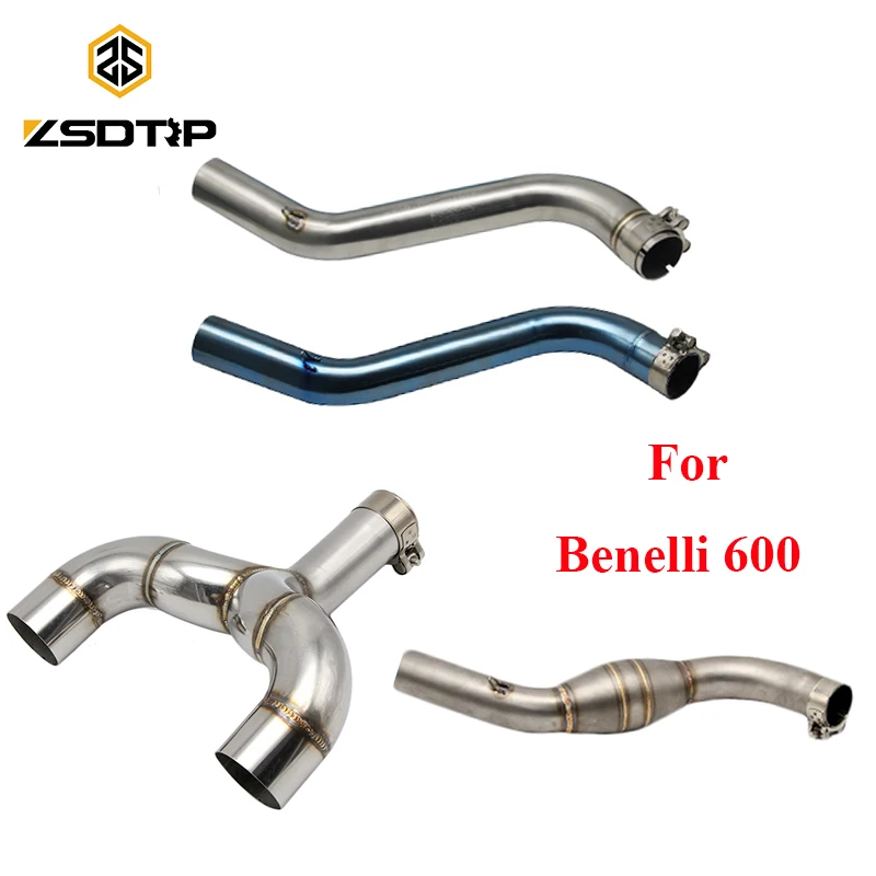 ZSDTRP Motorcycle Exhaust Middle Link Pipe Accessories Escape
