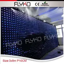 P10 8x3 м RGB полноцветный светодиодный дисплей занавеса