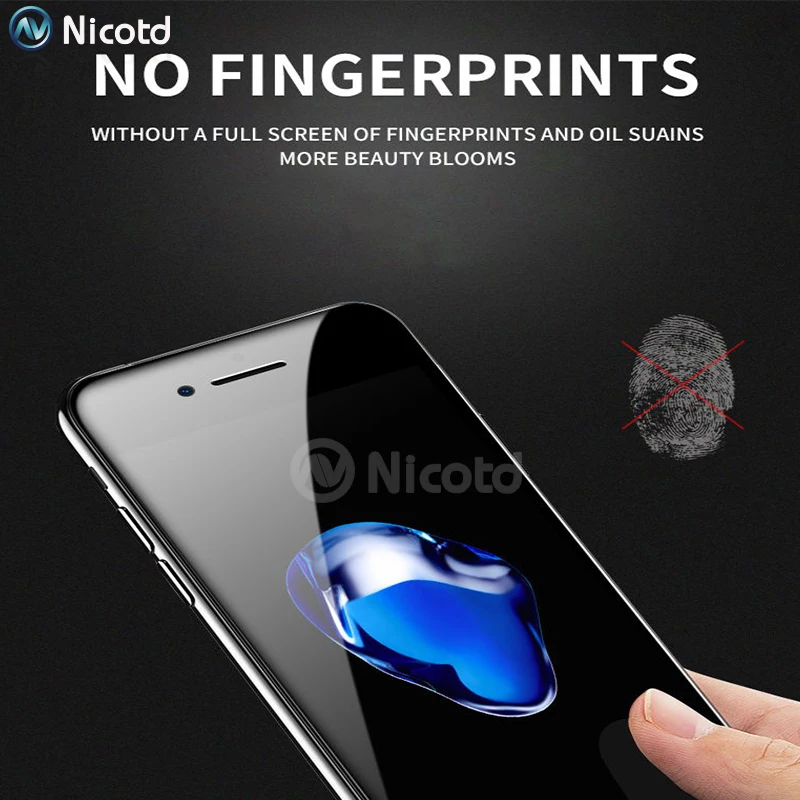 Nicotd 9D Full Cover Tempered Glass For iPhone 8 6S 6 Plus Screen Protector for iPhone XS MAX XS XR X 7 Plus Protection Film (1)