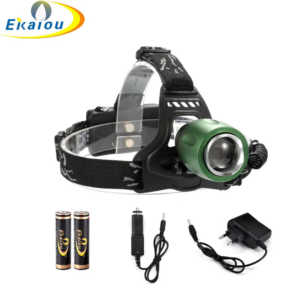 

Free shipping High Quality zoomable LED XML T6 Headlamp 3000 Lumens Headlight Lantern head lamps torch Outdoor searchlight